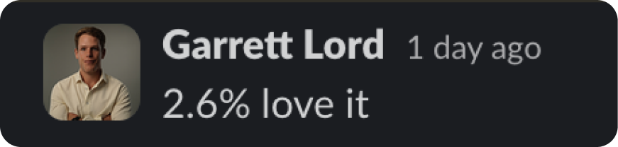 Garrett Lord commenting on job alerts results in Slack